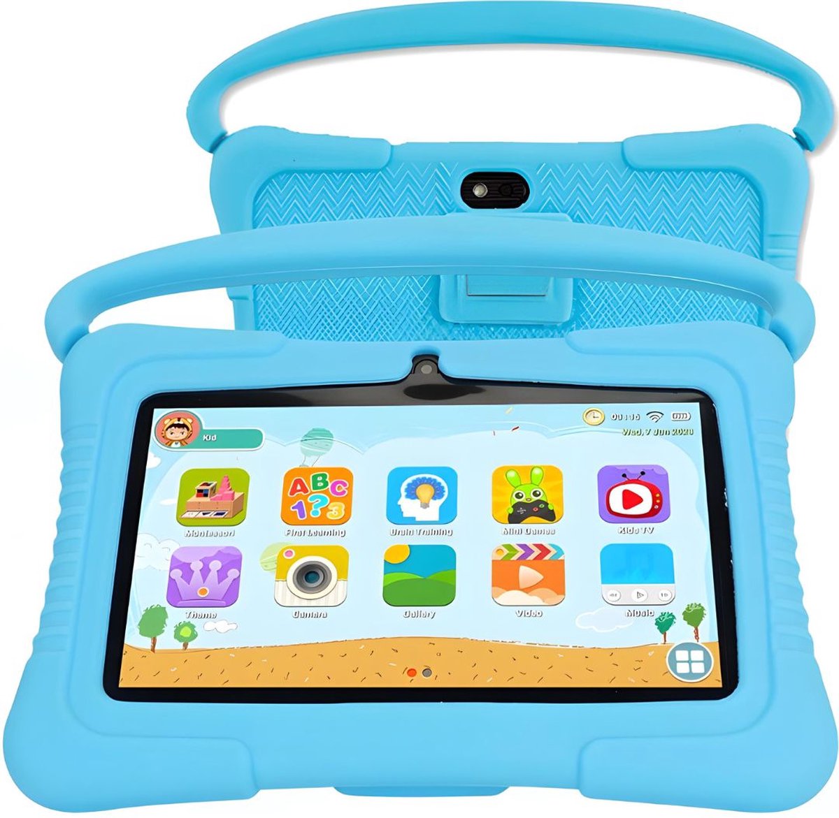 ZINLY Kindertablet 7 inch Blauw