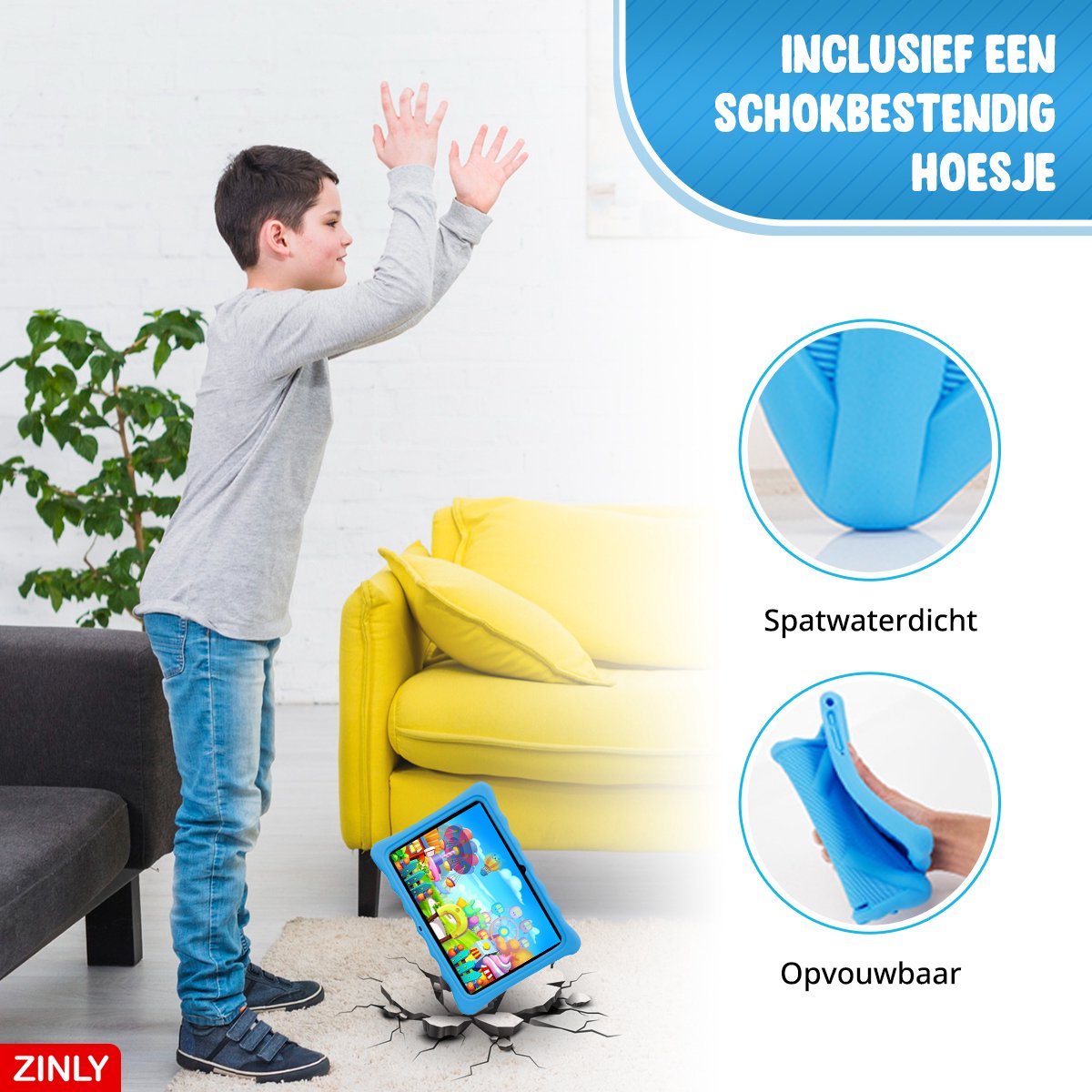 ZINLY® Kindertablet XL 10 inch Blauw