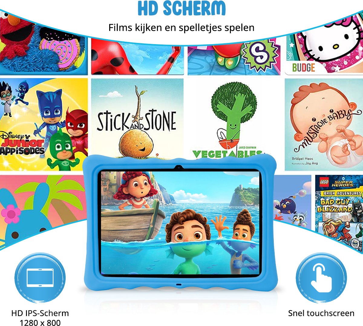 ZINLY® Kindertablet XL 10 inch Blauw