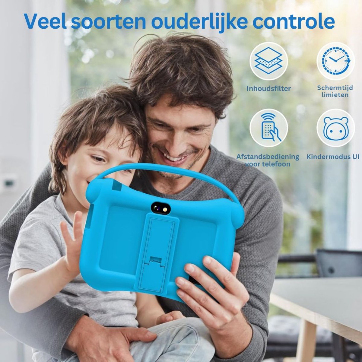 ZRSS Kindertablet Blauw geschikt voor Android