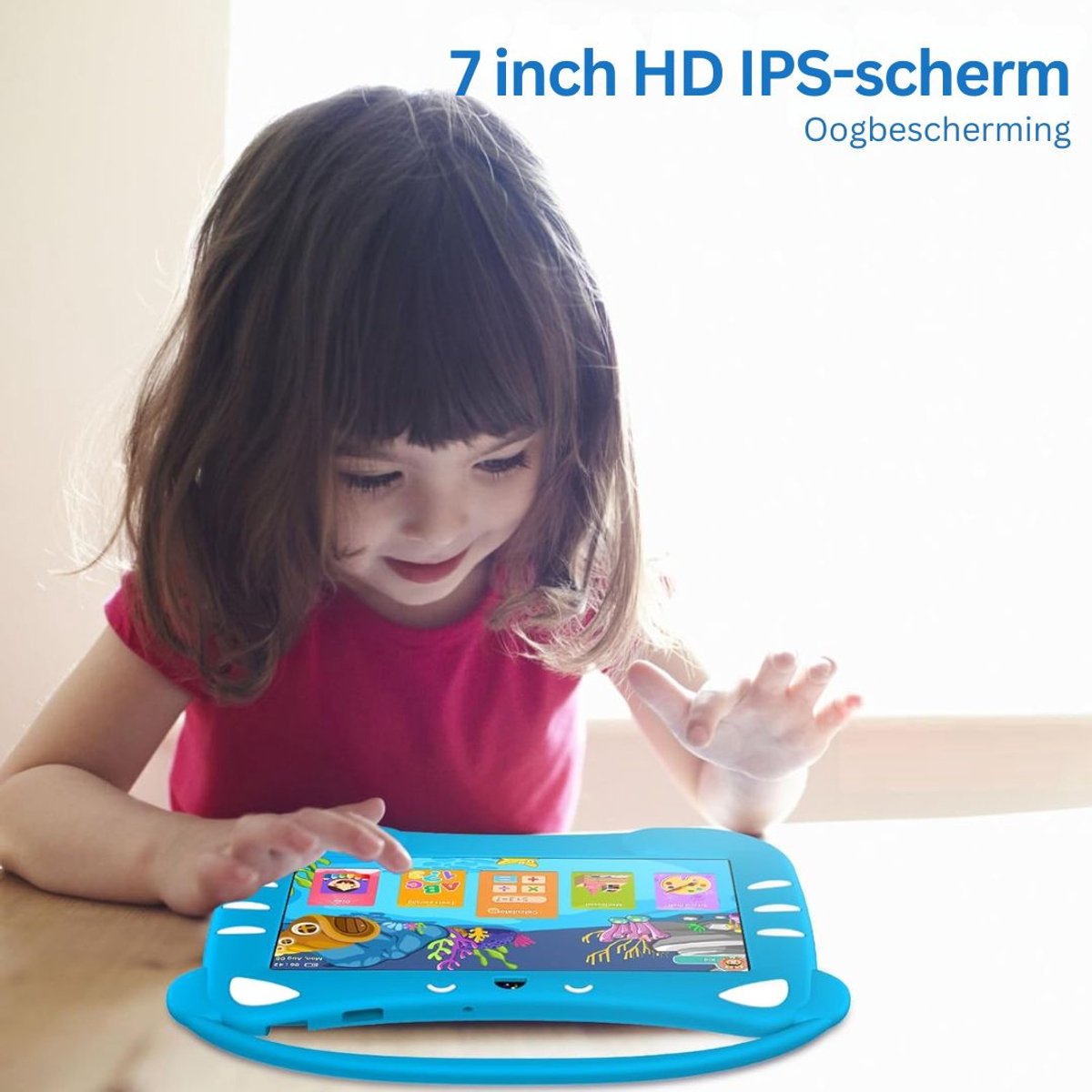 ZRSS Kindertablet Blauw geschikt voor Android