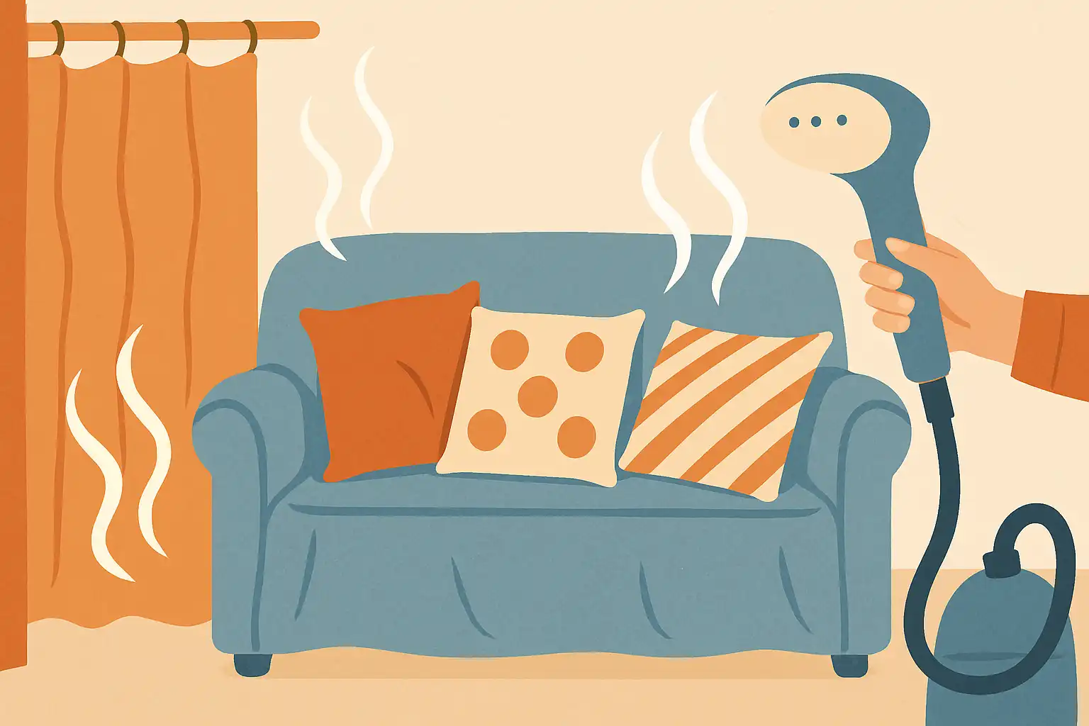 Home makeover in minuten: gordijnen, bankhoezen en kussens stomen voor een frisse look