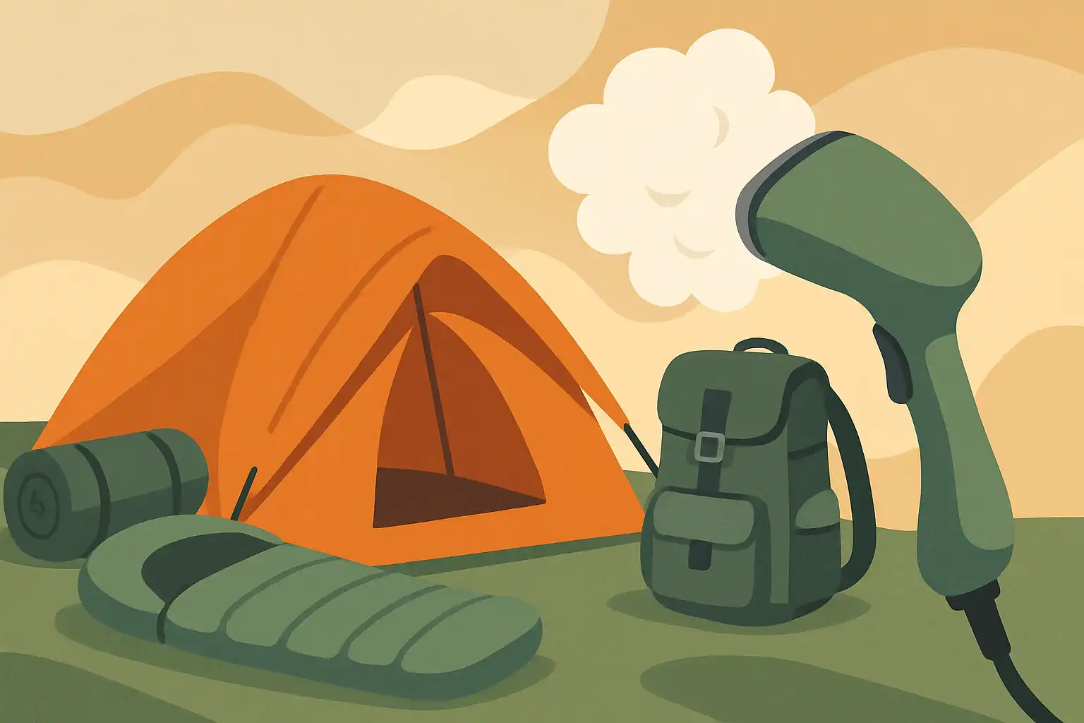 Tenten, slaapzakken en kampeeruitrusting opfrissen met een kledingstomer: zo doe je dat