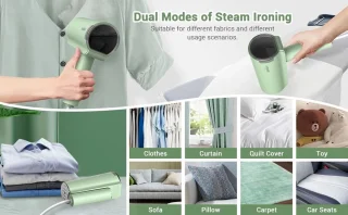 Kledingstomer 1000W – Handheld Stoomstrijkijzer – 20S Opwarmtijd – Dual Steam Modes – Opvouwbaar – 150ml Watertank – Mijtverwijdering – Draagbaar & Lekvrij