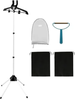 Opvouwbare stoomhanger voor kleding met 360° rotatie en verstelbare hoogte