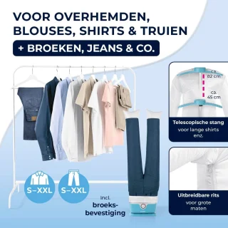 Automatisch strijkijzer voor overhemden en broeken | Kreukvrij en snel strijken
