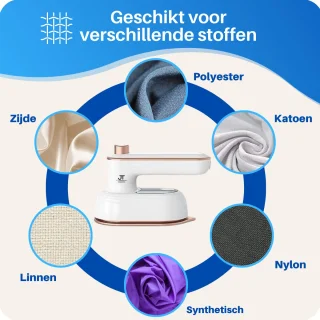 JT Products Luxe Reisstrijkijzer Wit – Mini Strijkijzer - Inklapbaar - 8,4x11,5CM - Sprayfunctie - Stomend Effect - Travel Strijkijzer – Strijkijzer Vakantie – Reisstrijkijzer Klein