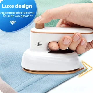 JT Products Luxe Reisstrijkijzer Wit – Mini Strijkijzer - Inklapbaar - 8,4x11,5CM - Sprayfunctie - Stomend Effect - Travel Strijkijzer – Strijkijzer Vakantie – Reisstrijkijzer Klein