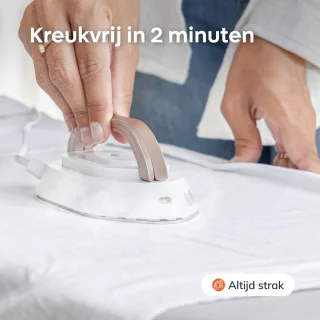 Reisstrijkijzer - Mini stoomstrijkijzer - compact & draagbaar - Droog- & stoomfunctie - Kledingstomer - Handstomer - Travel
