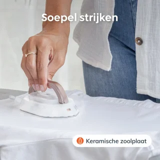 Reisstrijkijzer - Mini stoomstrijkijzer - compact & draagbaar - Droog- & stoomfunctie - Kledingstomer - Handstomer - Travel