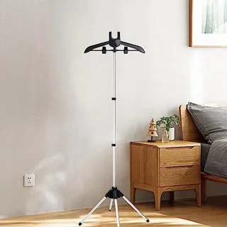 Draagbaar Stoomrek voor Kleding - Opvouwbare Kledingstomerhouder met Draaibare Hanger