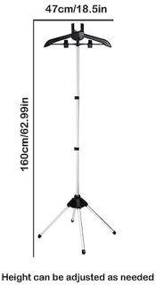 Draagbaar Stoomrek voor Kleding - Opvouwbare Kledingstomerhouder met Draaibare Hanger