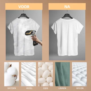 Kledingstomer - Handstomer - Ontkreuker - Stoomreiniger - 1500W - 350ml - Steamer - Zwart