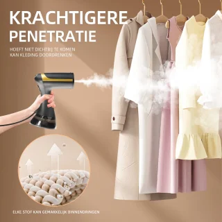 Kledingstomer - Handstomer - Ontkreuker - Stoomreiniger - 1500W - 350ml - Steamer - Zwart