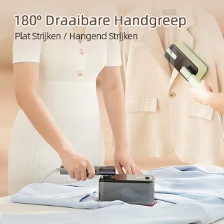 Kledingstomer – Stoomreiniger - Handstomer voor kleding/textiel/stof - Inklapbare Handstomer - Strijkijzer - 125ml - Grijs