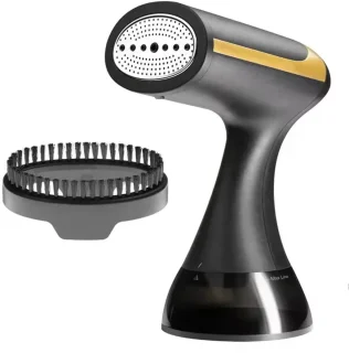 Kledingstomer - Krachtige Handstomer voor Kleding en Meubilair - schoenen- Stoomapparaat met 3 Opzetborstels - Snelle opwarmtijd - 1500W - 300ml - Steamer - Elegant design - Mat - Zwart