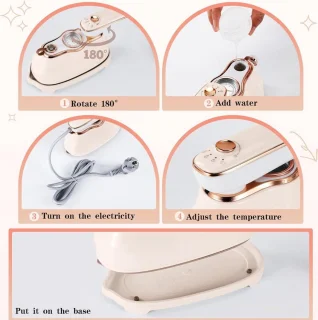 Portable Steam Iron - 2024 Model, 180 Degree Rotation, Foldable Design, Two Ironing Modes - Ideal for Dormitory, Home, and Travel