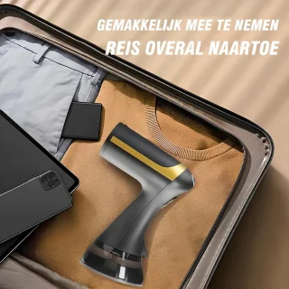 EAFC Luxe Reisstrijkijzer zwart – 24.5x15.5CM - Sprayfunctie - Stomend Effect - Travel Strijkijzer – Strijkijzer Vakantie – Reisstrijkijzer Klein