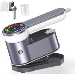 Equivera Reisstrijkijzer - Stoomstrijkijzer - 2-In-1 Mini-Strijkijzer - Kledingstomer - Draagbaar - Draaibare Handgreep review