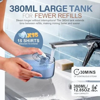 Handwasstomer 1800W - Draagbare Kledingstomer met 3 Stoominstellingen en 380 ml Watertank