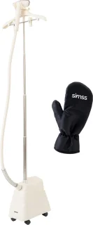 Simss® Prestige - Professionele Verticale Kledingstomer met Kledinghanger - 2,45L Waterreservoir - 2000W Inclusief Warmtebestendige Handschoen - Mat - Beige