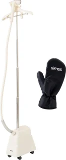 Simss® Prestige - Professionele Verticale Kledingstomer met Kledinghanger - 2,45L Waterreservoir - 2000W Inclusief Warmtebestendige Handschoen - Mat - Beige