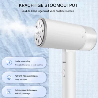 Kleding Stomer Vareo - 1200W - Draagbare Stoom Stofijzer - Opvouwbare Kledingstomer voor Huis & Reizen