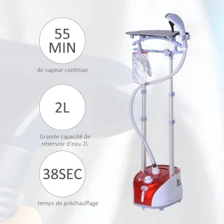 Kledingstomer met Geïntegreerde Strijkplank en 2L Watertank - Verstelbaar en Efficiënt