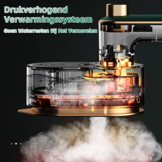 Kledingstomer - Mini - Stoomreiniger - Handstomer - Compacte - Inklapbare Handstomer - Strijkijzer - 50ml - Snelle opwarmtijd - Geschikt voor Kleding en Meubilair - Donkergroen