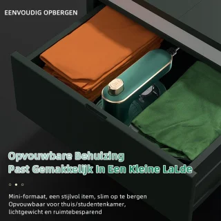 Kledingstomer - Mini - Stoomreiniger - Handstomer - Compacte - Inklapbare Handstomer - Strijkijzer - 50ml - Snelle opwarmtijd - Geschikt voor Kleding en Meubilair - Donkergroen