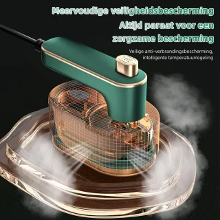 Kledingstomer - Mini - Stoomreiniger - Handstomer - Compacte - Inklapbare Handstomer - Strijkijzer - 50ml - Snelle opwarmtijd - Geschikt voor Kleding en Meubilair - Donkergroen