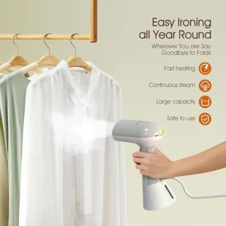 Handheld Kleding Stoomreiniger met Turbo Stoom 150°C - Snelle Verwarming in 20 Seconden, Draagbare Reisteamers voor Thuis en Kantoor