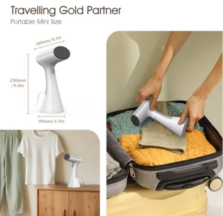 Handheld Kleding Stoomreiniger met Turbo Stoom 150°C - Snelle Verwarming in 20 Seconden, Draagbare Reisteamers voor Thuis en Kantoor
