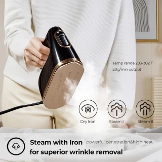2-in-1 Draagbare Kledingstomer en Handheld Strijkijzer
