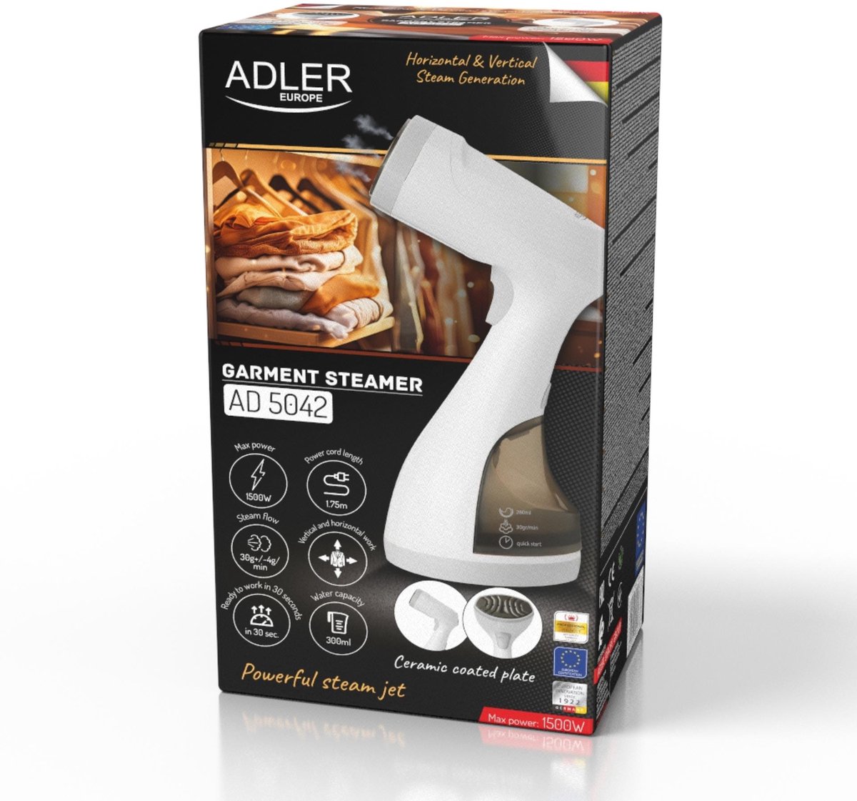 ADLER AD5042 Kledingstoommachine