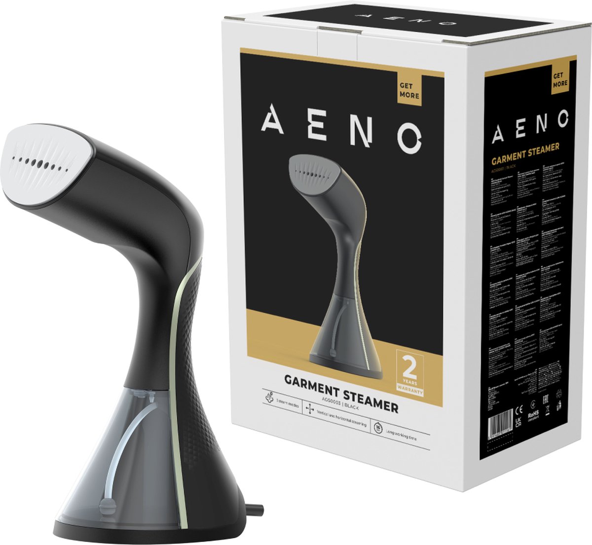 AENO GS3 Handstomer 250mL Zwart