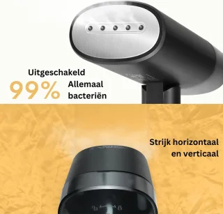 ApexArte Stoomapparaat Kledingstomer Compact Zwart