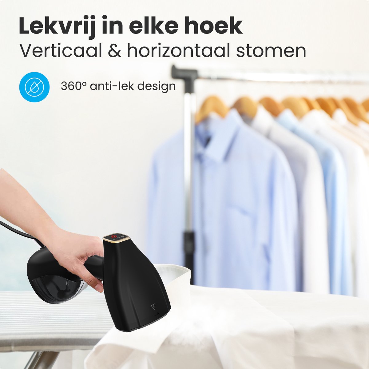 Auronic Handstomer Kleding 300ml Zwart