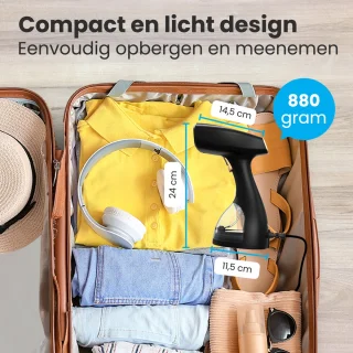 Auronic Handstomer Kleding 300ml Zwart