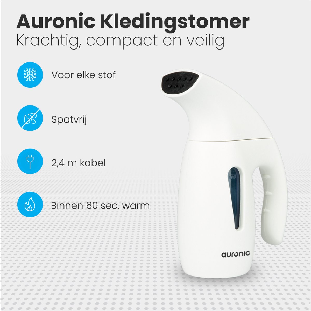 Auronic Kledingstomer Handstomer 180ml Wit