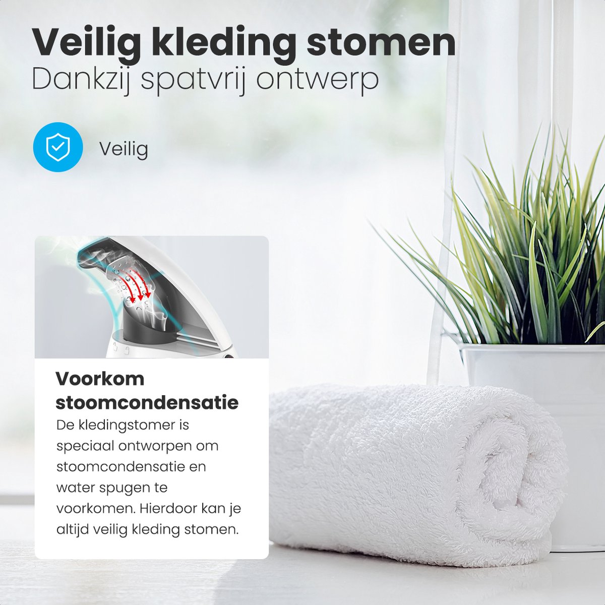 Auronic Kledingstomer Handstomer 180ml Wit