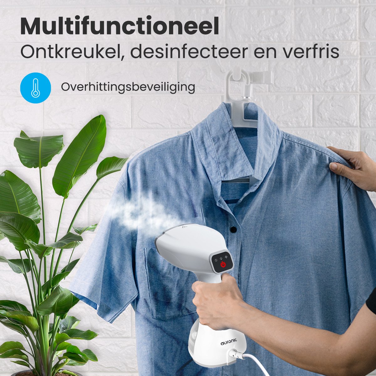 Auronic Kledingstomer Handstomer 300ml Wit