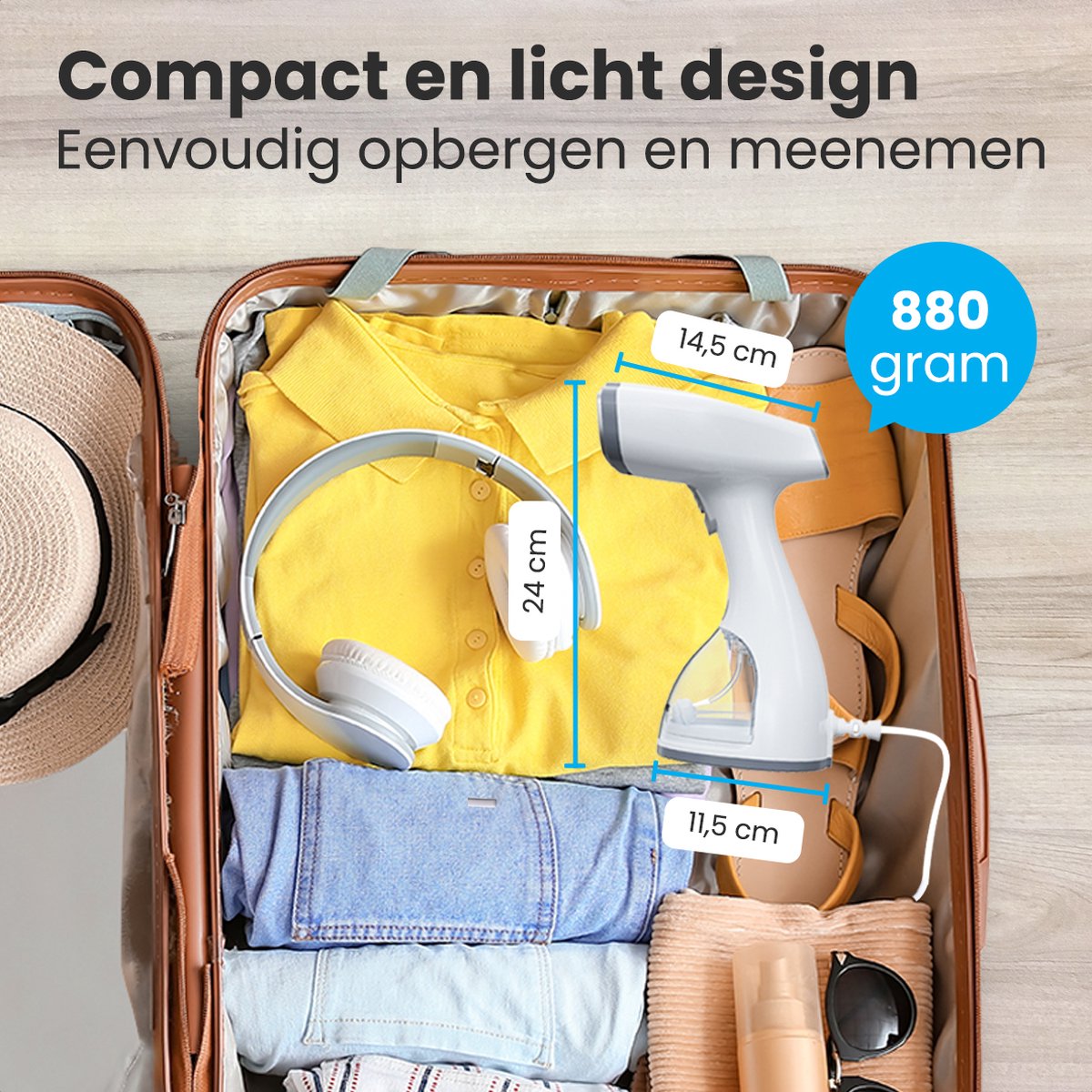 Auronic Kledingstomer Handstomer 300ml Wit