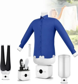 Automatische Kledingdroger - Stoomstrijkijzer Rimpelverwijderaar - Snel Kleding Strijken - Handsfree Stoombehandeling - XXS tot XXL - Wit