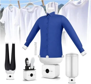 Automatische Stoomstrijkmachine - Stoomstrijkijzer Opvouwbaar - Kreukvrij Kleding Maken - 109 Stoomgaatjes - 1400W - Wit