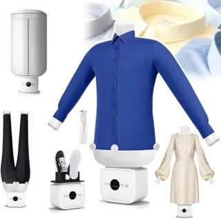 Automatische Strijkautomaat - Stoomstrijkijzer Droger - Snel Kleding Strijken - Handsfree Bediening - 8-10 Minuten - Zwart