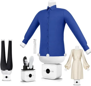 Automatische Strijkijzer - Stoomdroger Kleding - Kreukvrij Maken - Handsfree Bediening - S tot XXL - Wit