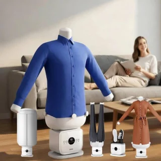 Automatische strijkmachine kledingstomer wit