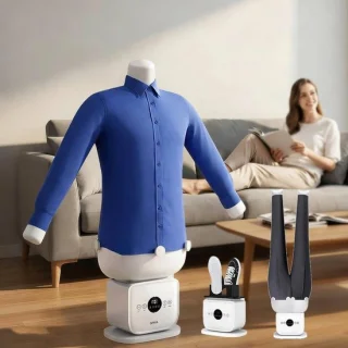 Automatische strijkmachine kledingstomer wit