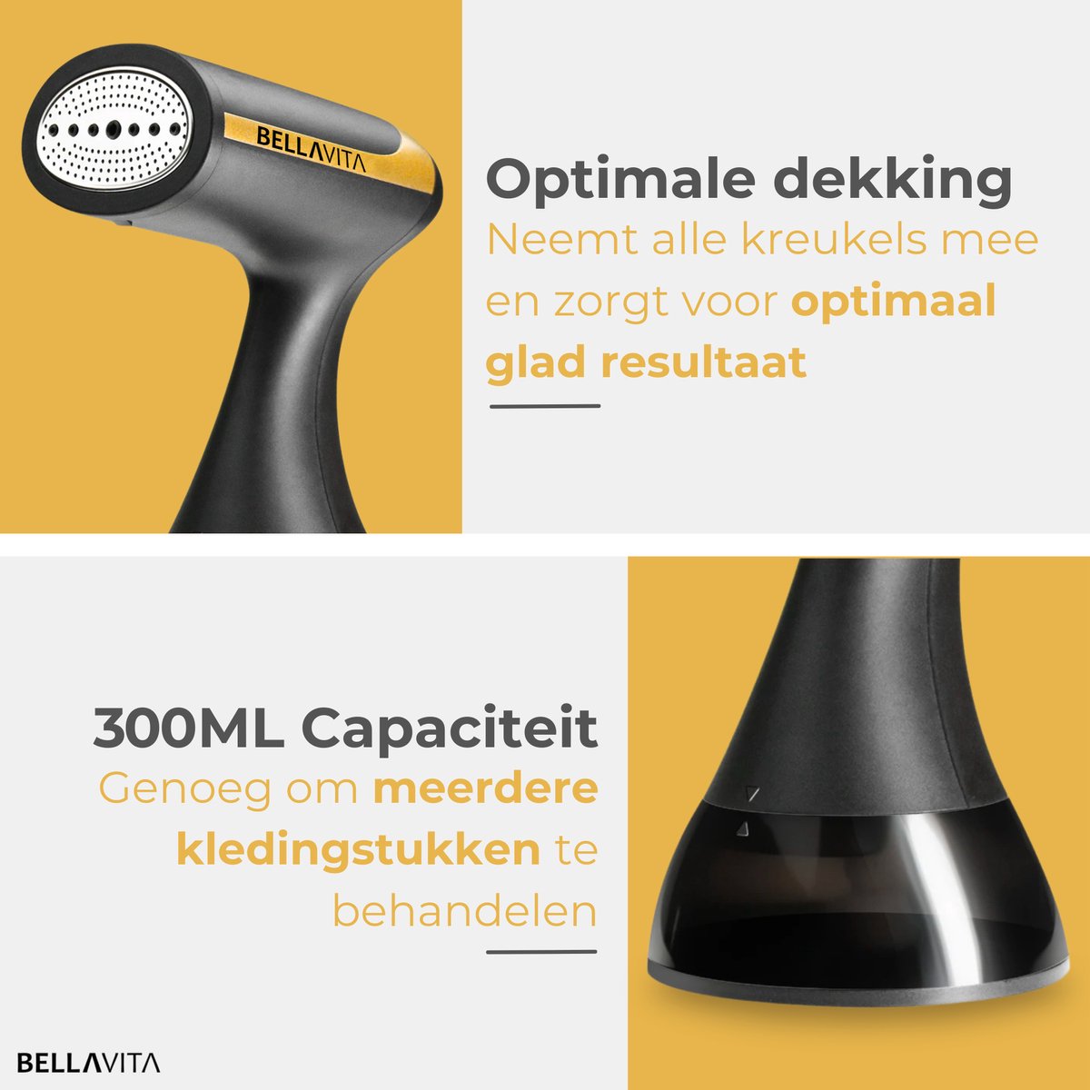 BELLAVITA Kledingstomer Handstomer Zwart 300ml